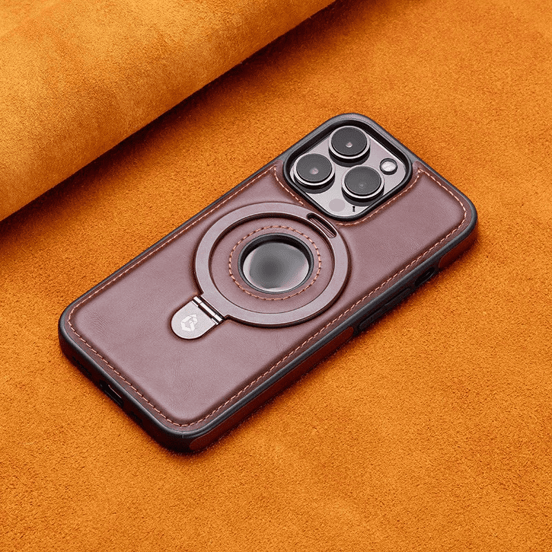 Classic Leather Magnetic iPhone Case with Stand