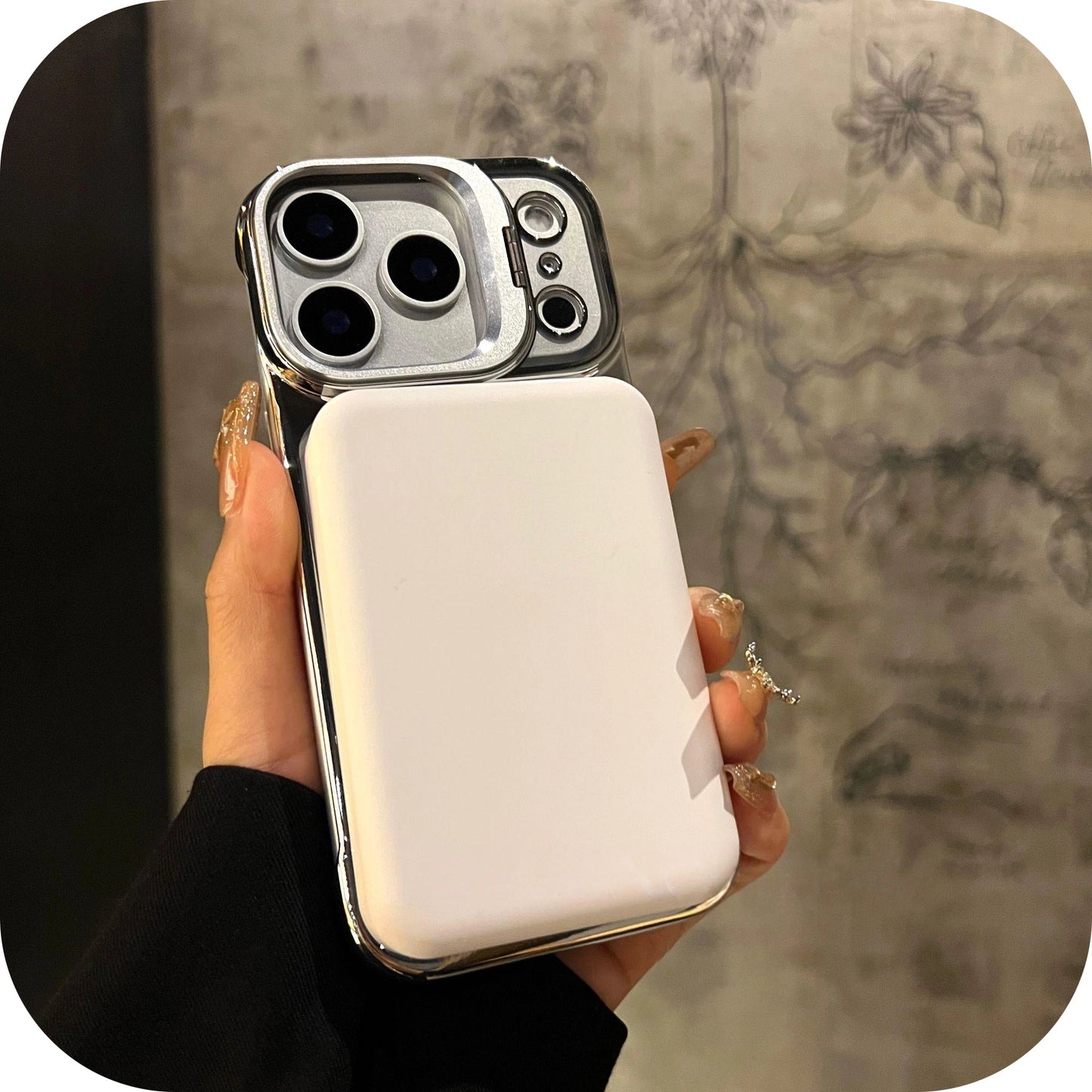 IPhone 17 Magnetic Borderless Case with Built-in Lens Holder
