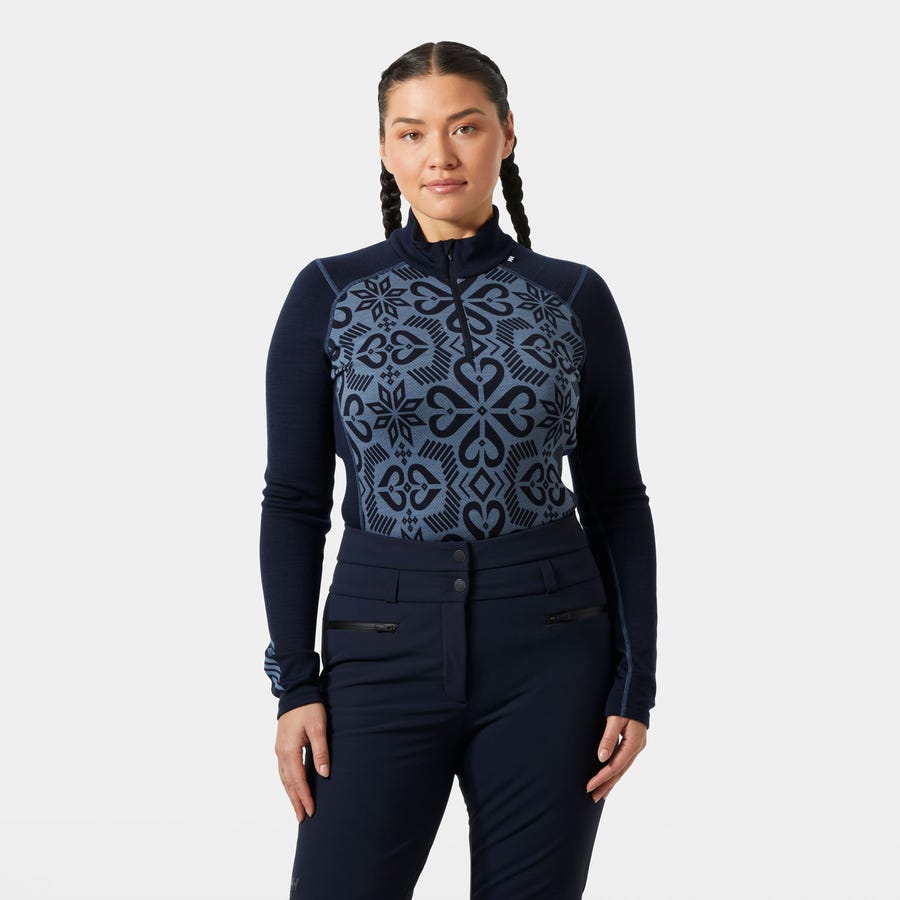 Women's LIFA Merino Midweight Graphic Half-Zip Base Layer